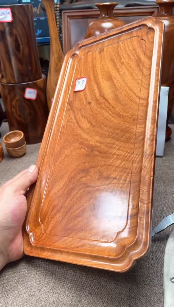 大果紫檀（缅甸花梨）文盘38/19/1.5