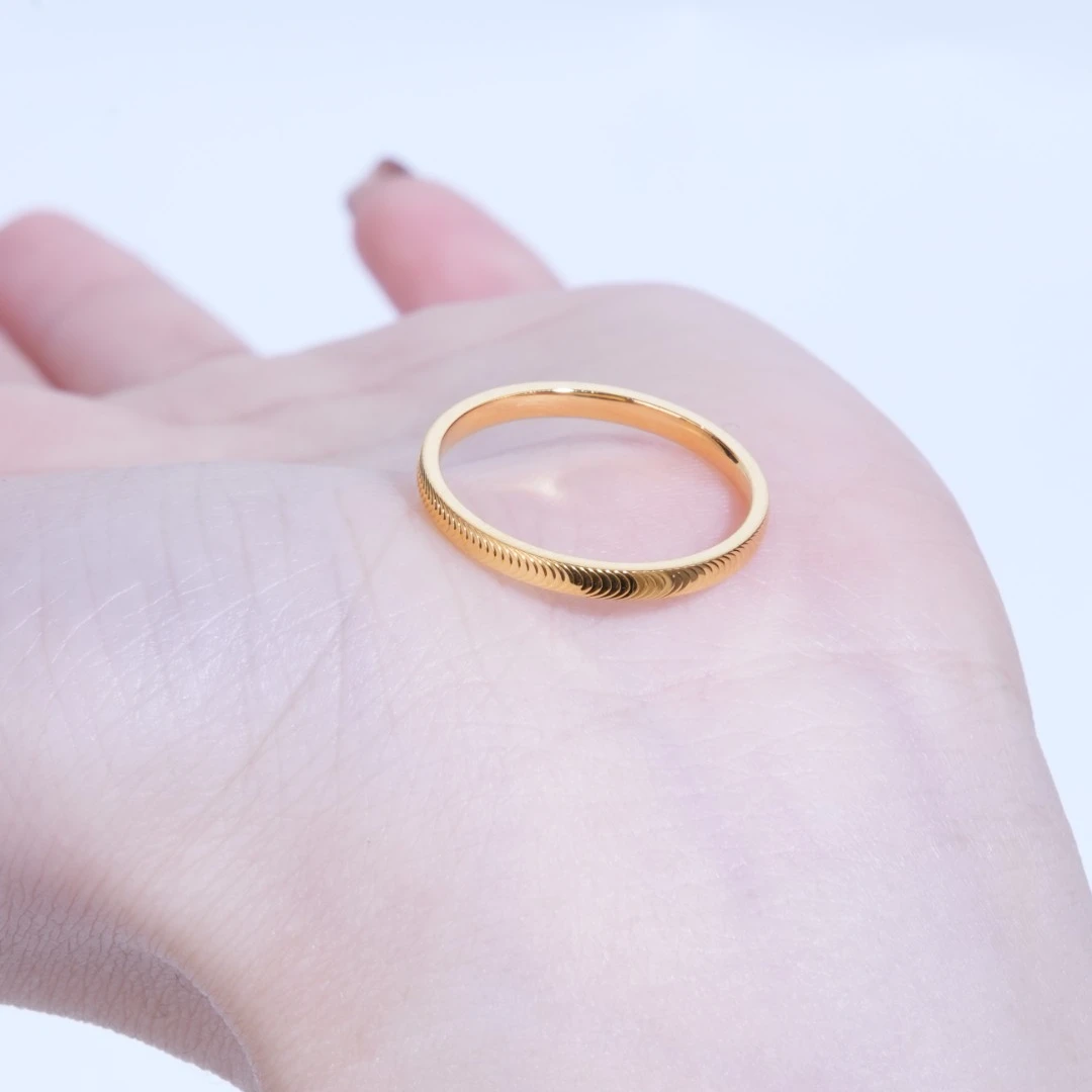 【金戒指】流光黄金戒指5G足金999零附加精致百搭通勤送女友