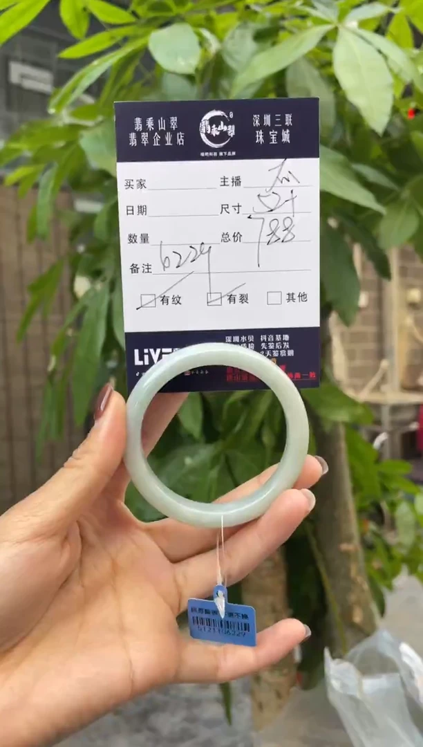 未镶嵌手镯翡翠G 52正圈 6229