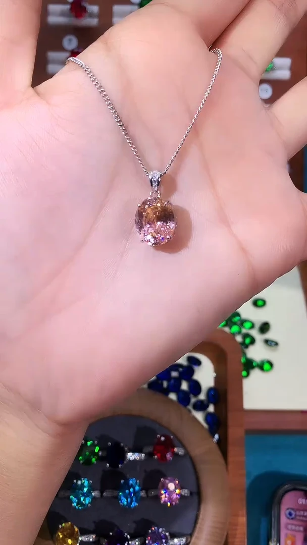 无吊坠925银摩 根  橙 吊坠白1012