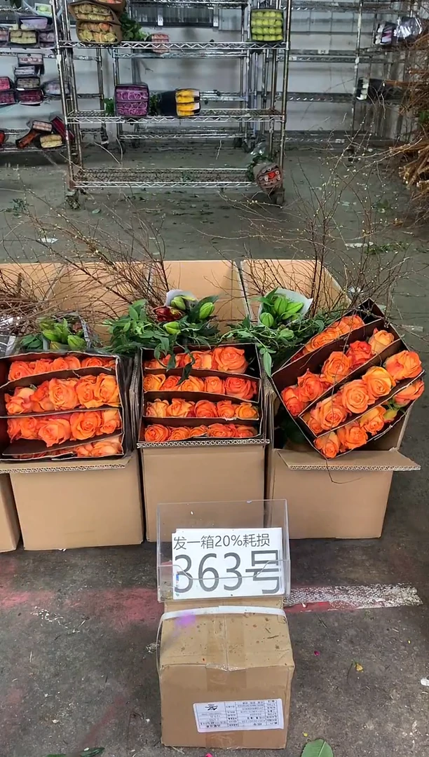 363号♥中通含20%耗损发一箱鲜花
