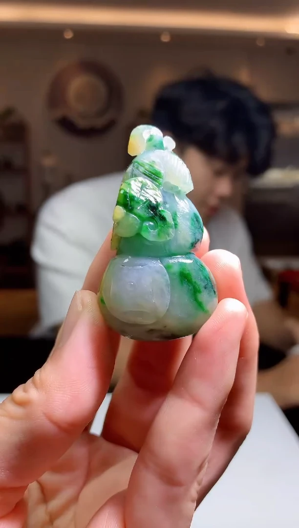 定制翡翠未镶嵌1087hm-毛货挂件9