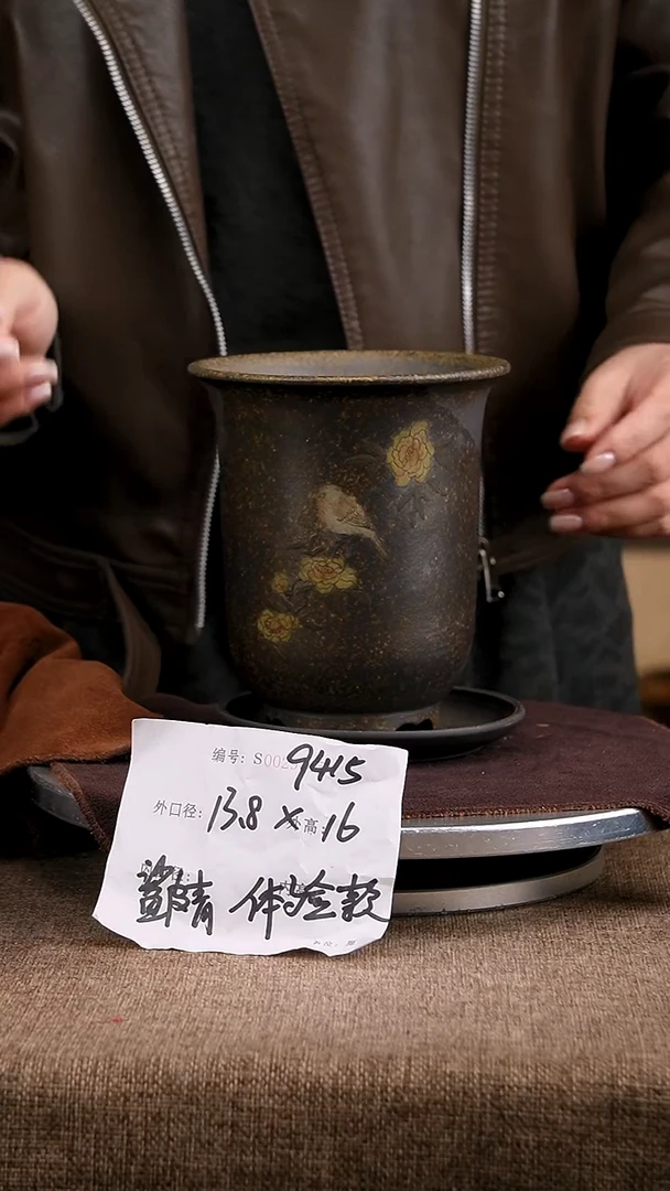 紫砂花盆花卉工艺9415+z