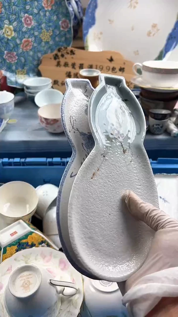 瓷片川**竹英歌瓷器满19.9包邮