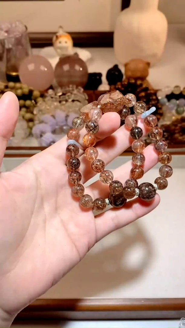 未镶嵌手串水晶黑金超随型diy手串 多样性发一