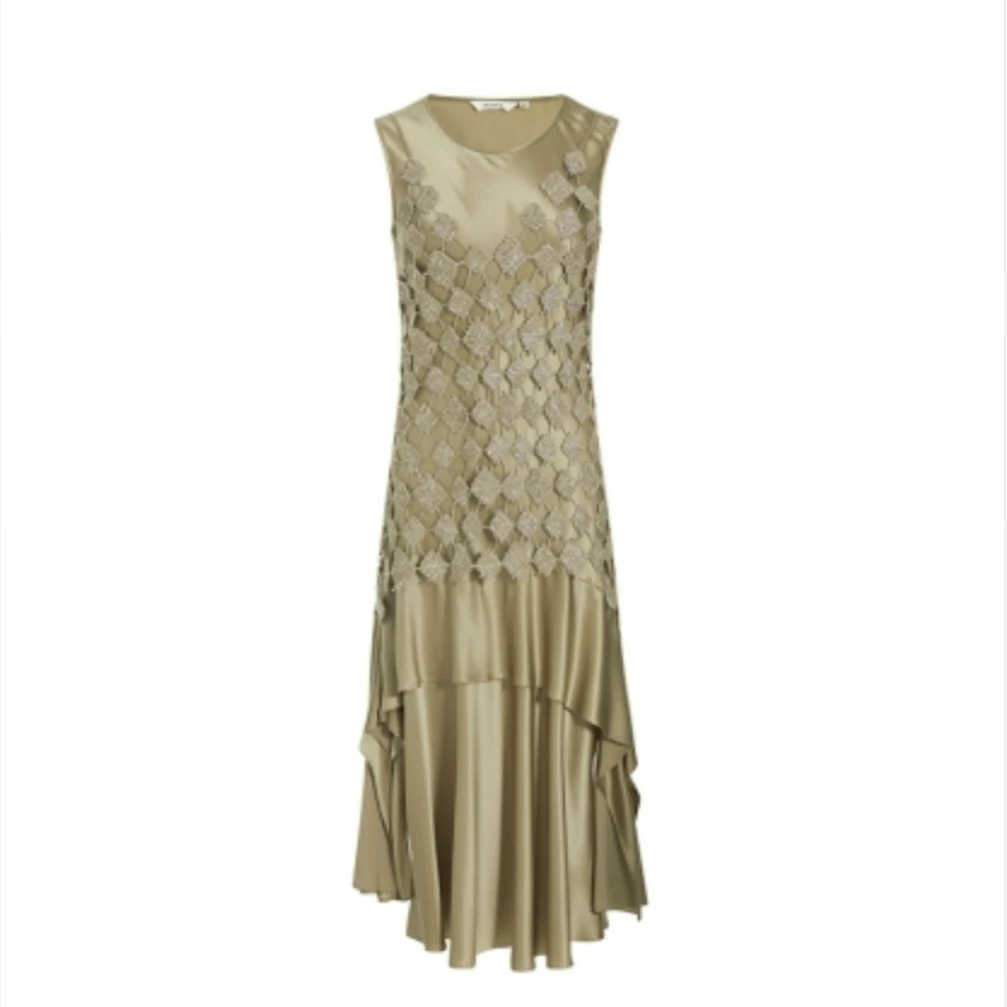 Marisfrolg/玛丝菲尔轻奢蕾丝无袖显瘦夏季气质连衣裙A1BW3308E