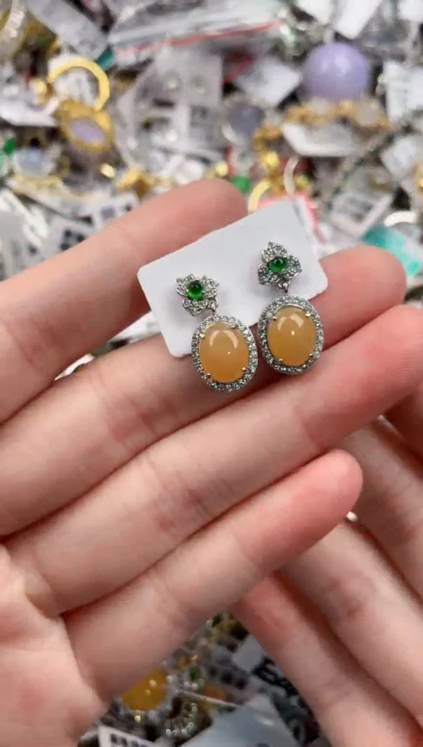 银S925镶嵌戒指翡翠10      1