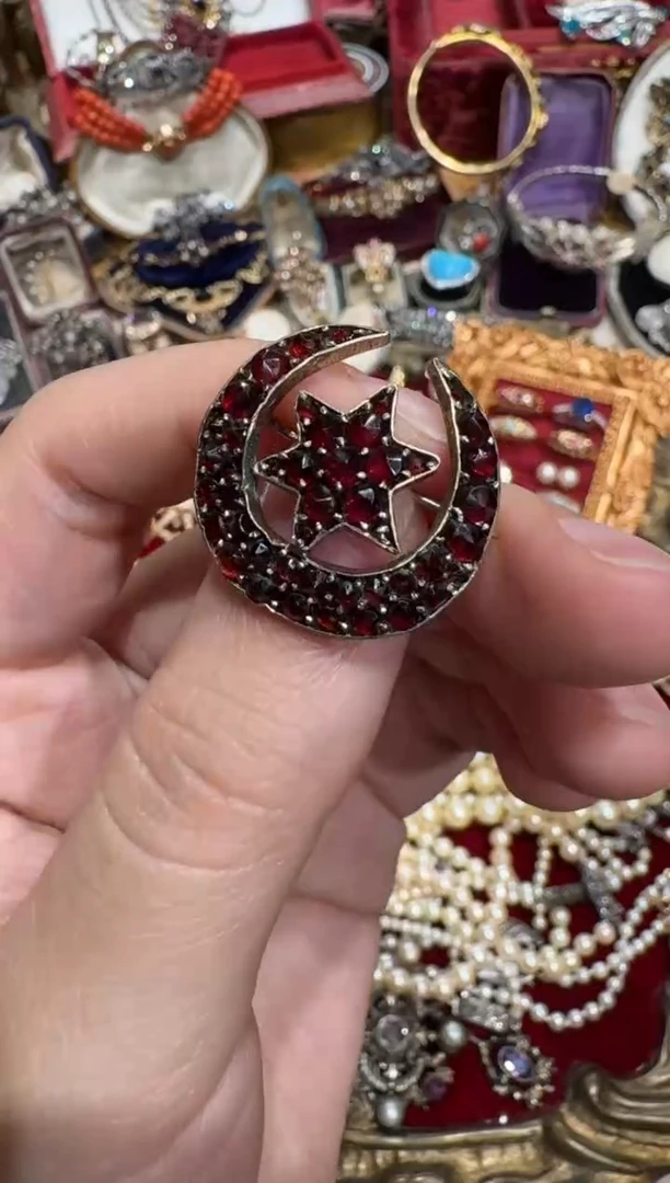 无无维多利亚鸽血.红石榴胸针