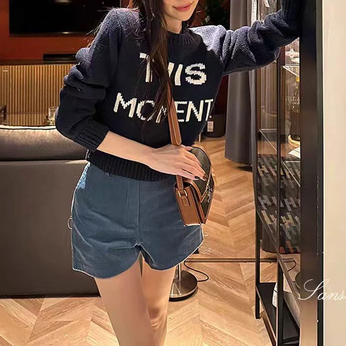 【字母】2024新款秋冬爆款针织衫内搭上衣冬宽松加厚打底衫