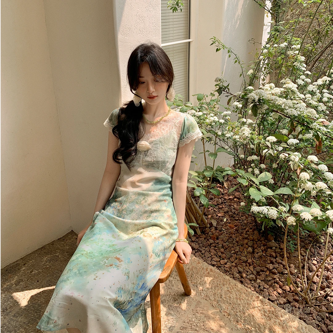 【花野盛夏】被色彩俘获的繁花蕾丝长裙 三种不同风格的美人氛围~
