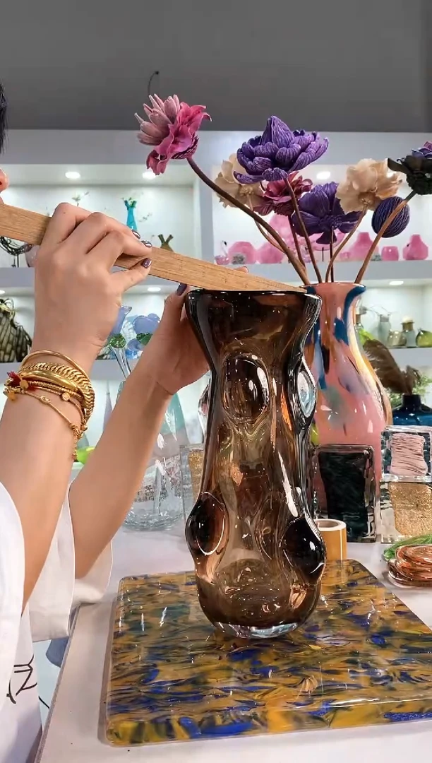 慕忆家手作琉璃花瓶大号