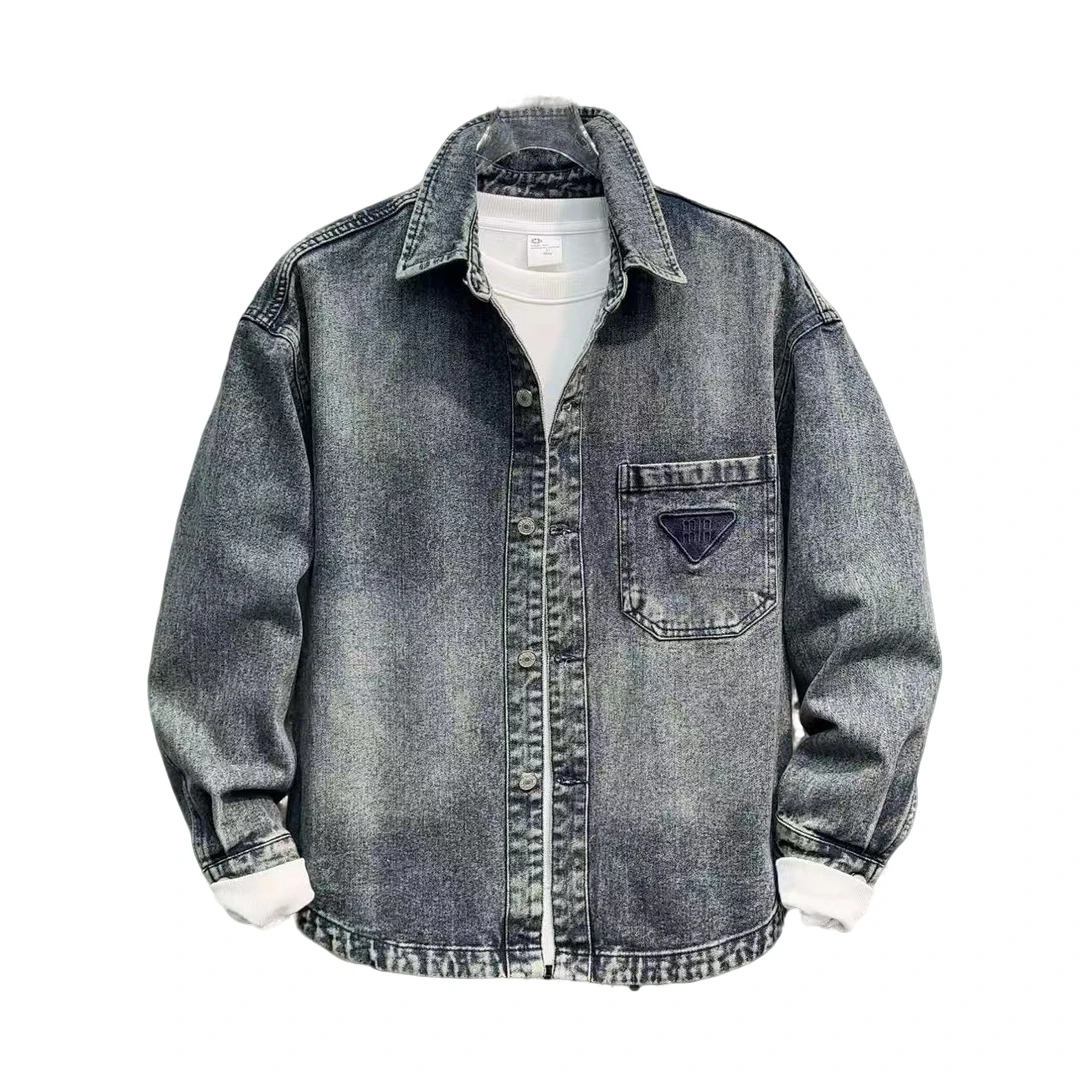 2025港风春装男士衬衣韩版男衬衫百搭潮牌新款春秋长袖衬衣外套男