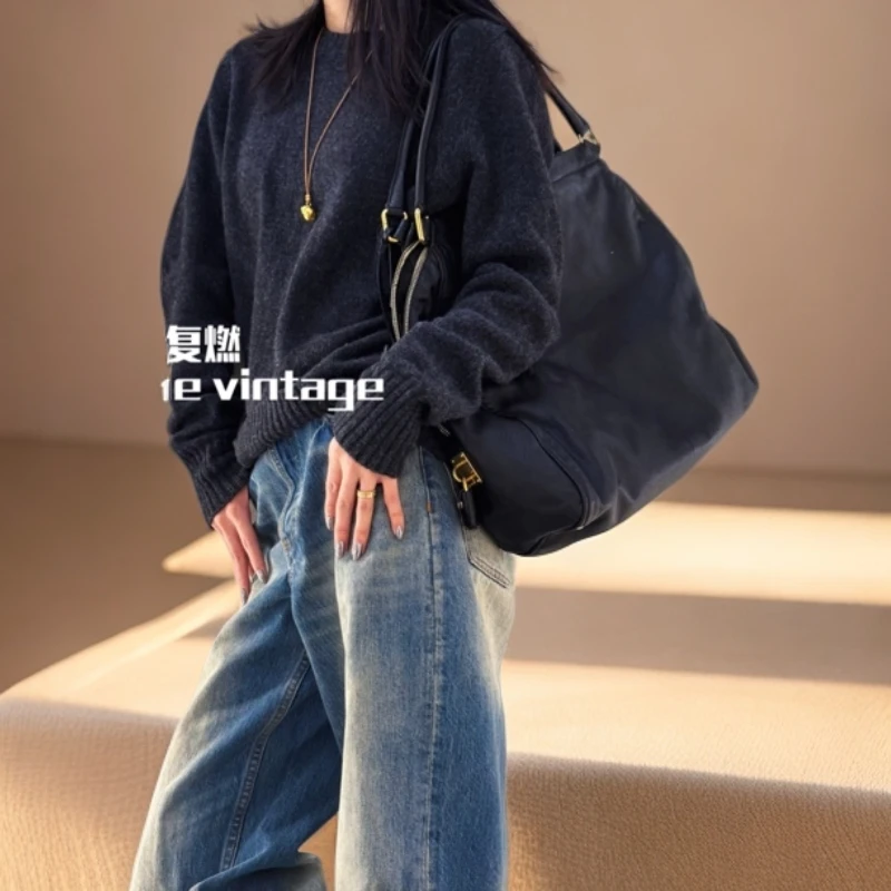 95新 Prada/普拉达 复燃精选/黑金全皮腋下hobo