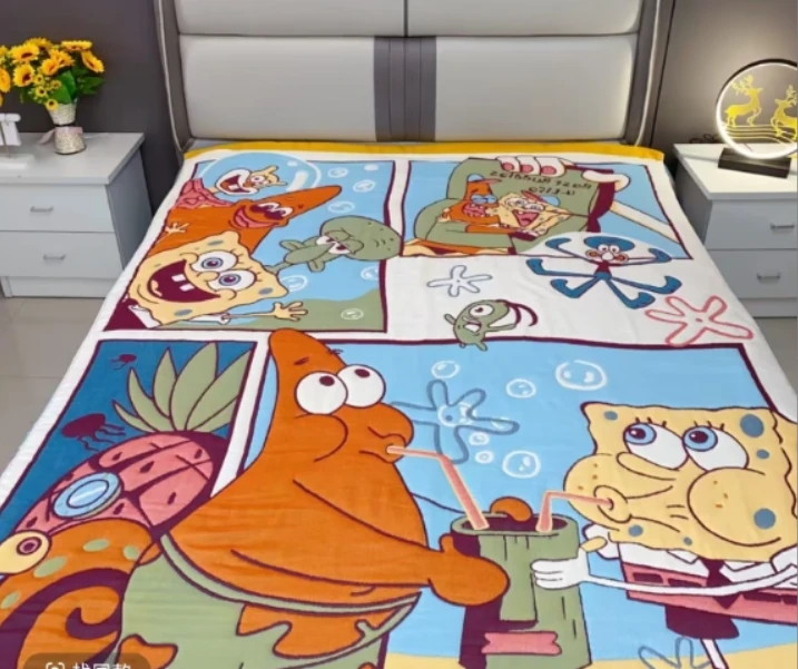 海绵宝宝 120*150cm泡芙被升级多层柔软亲肤透气加厚