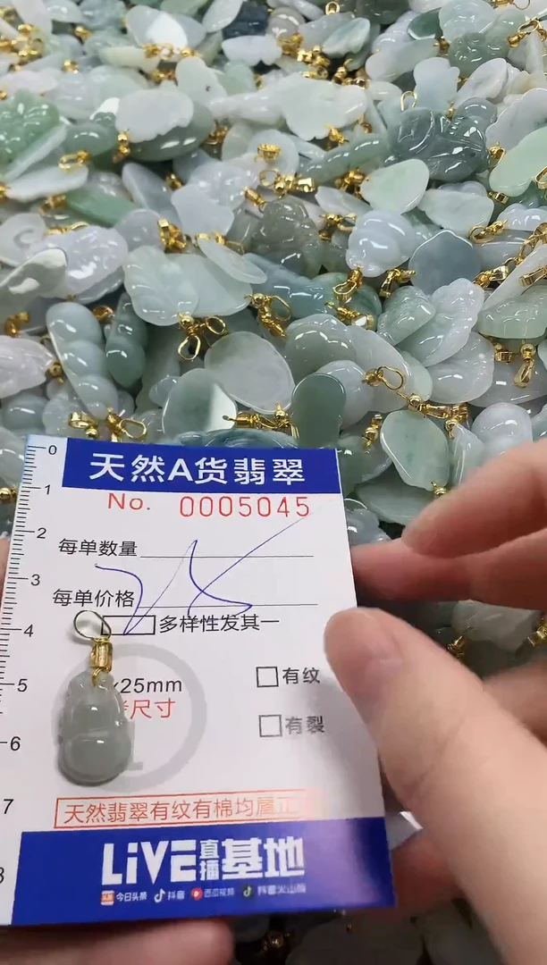 颈饰未镶嵌翡翠 天然a货翡翠