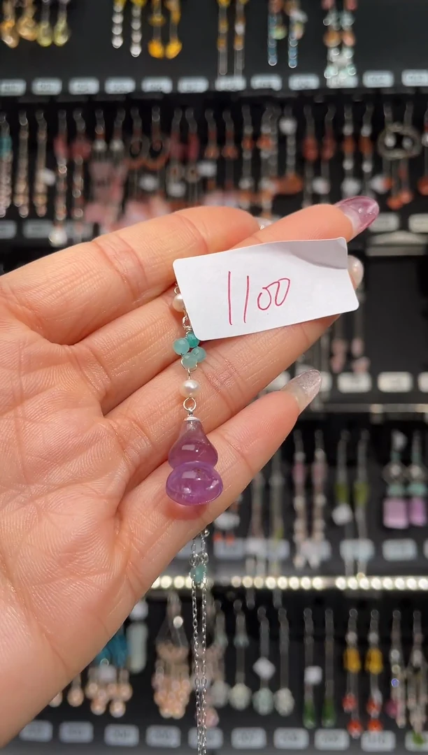 【闪购商品】紫晶耳饰银S925镶嵌喜欢拍