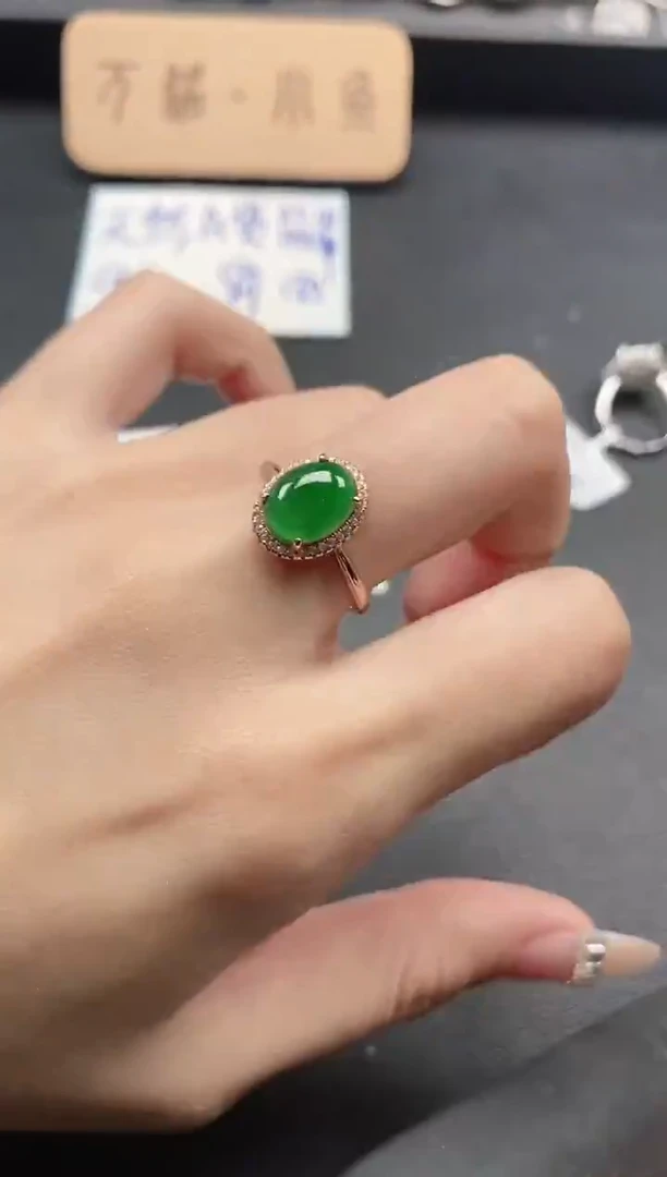 银S925镶嵌戒指翡翠51151