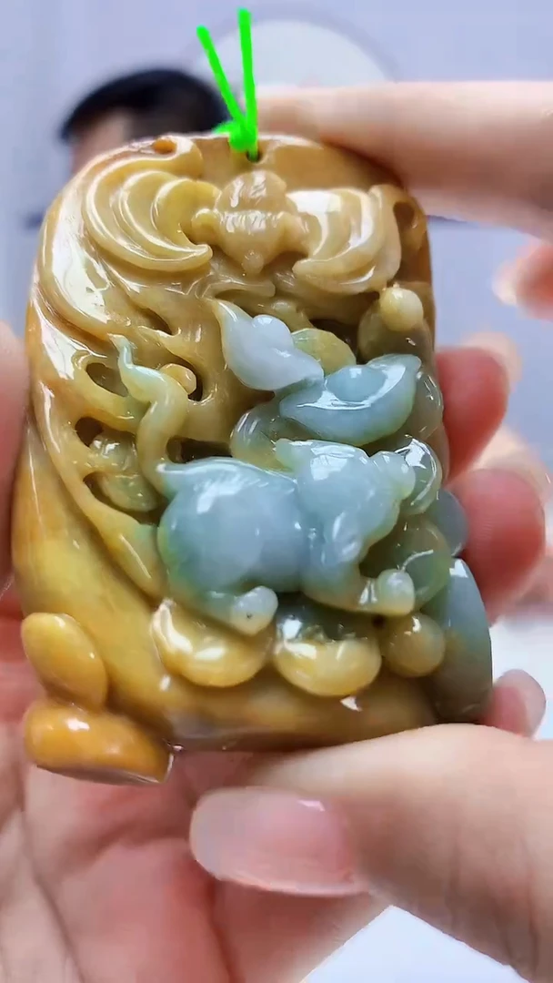 定制翡翠未镶嵌5124ms-毛货鼠来宝34