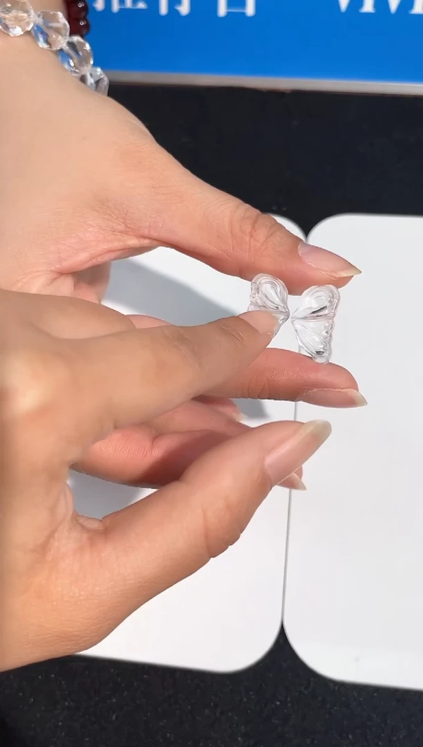 【闪购商品】水晶手链未镶嵌11号白水晶蝴蝶配件（一对）