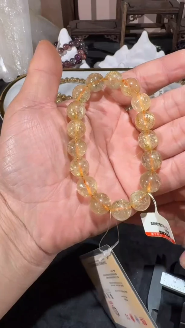 未镶嵌手串发晶SJ-499金发晶