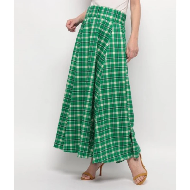 【DD外贸】 夏季人气款 N 格纹百搭高腰复古显瘦半身裙