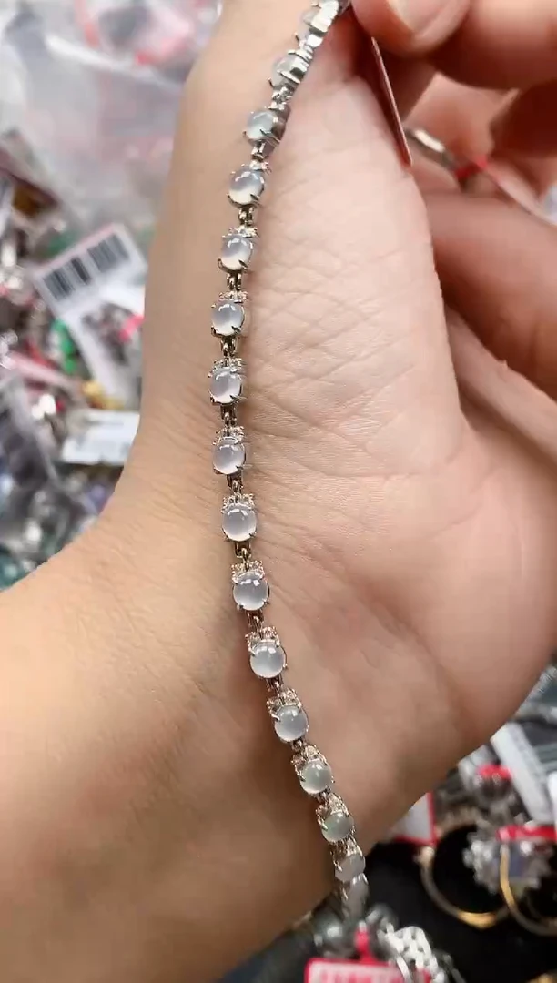 银S925镶嵌戒指翡翠天然A货缅甸翡翠