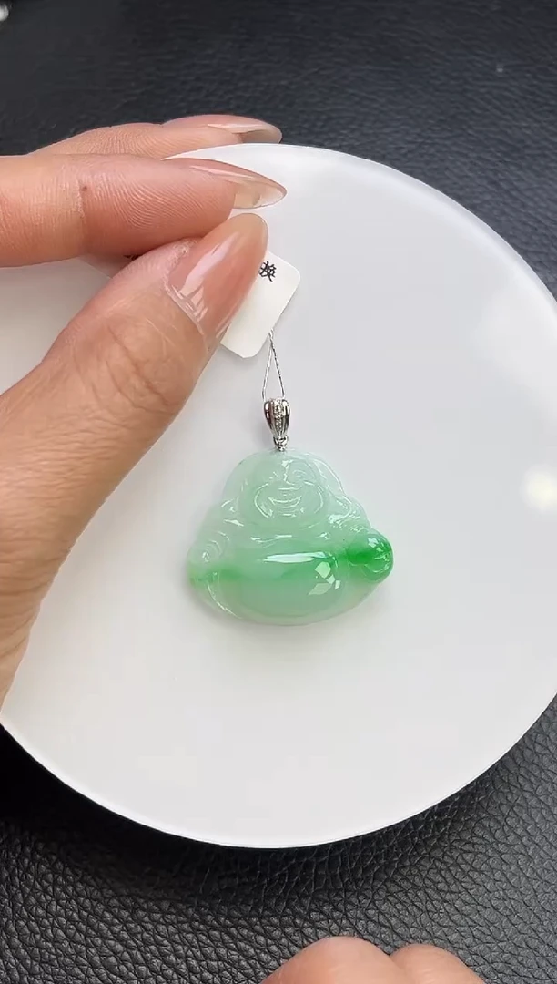 【闪购商品】翡翠颈饰18K金镶嵌YM1148-1 佛公