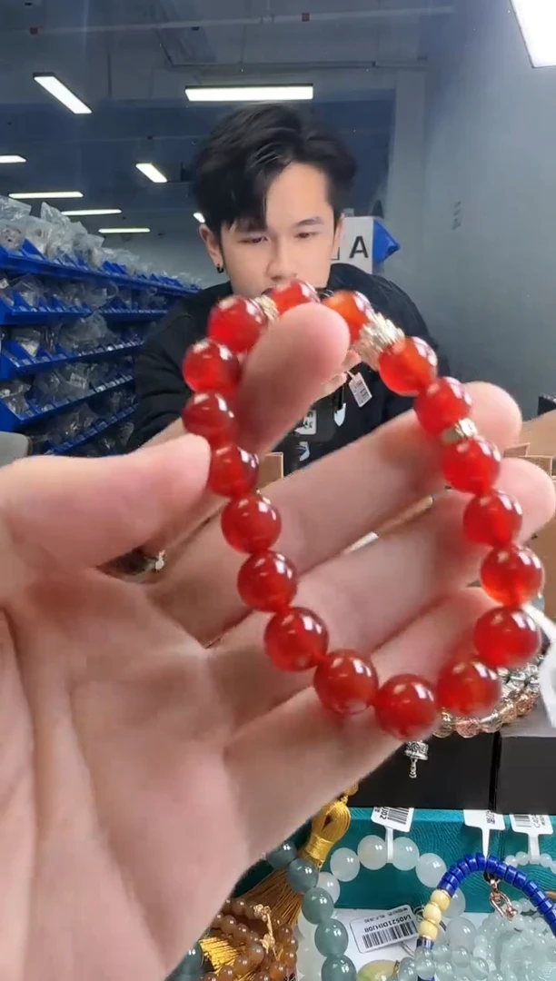 【闪购商品】玛瑙/玉髓手串未镶嵌红玛瑙手串3