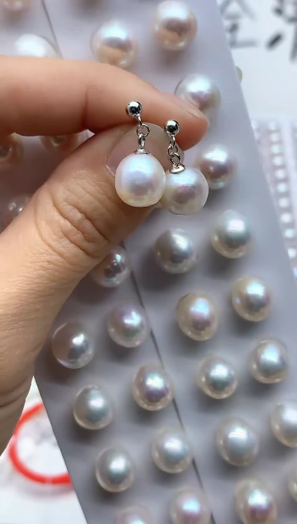 【闪购商品】淡水珍珠耳饰银S925镶嵌多样性发其一
