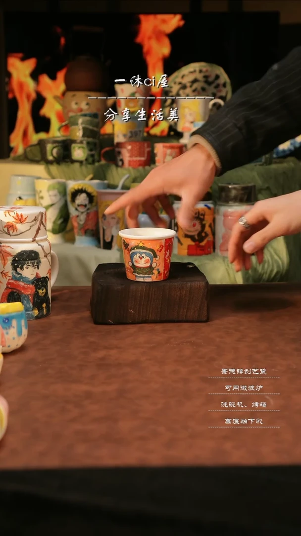 【闪购商品】摆件亲工手绘陶瓷-