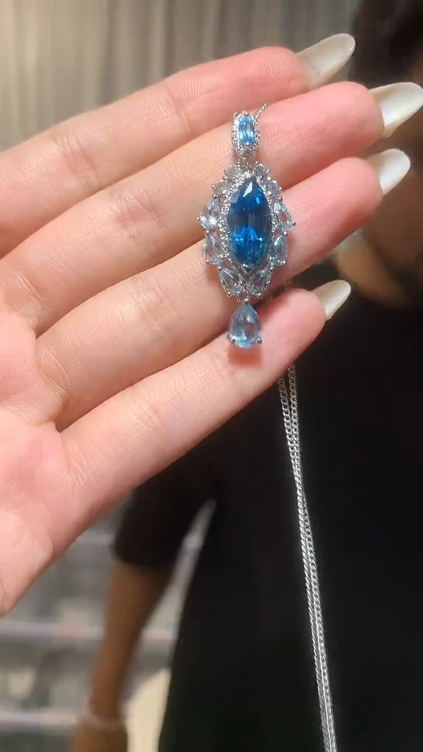 吊坠(赠链)银S925镶嵌托帕石【宝石世家严选】