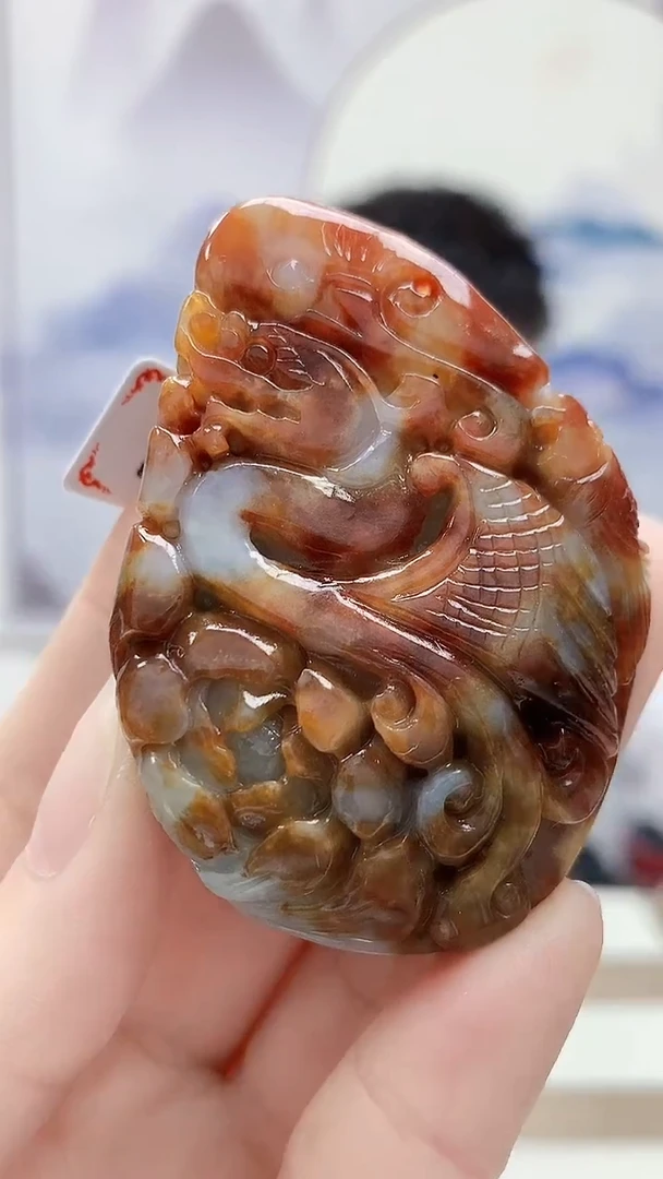 未镶嵌定制翡翠5176ry-毛货挂件