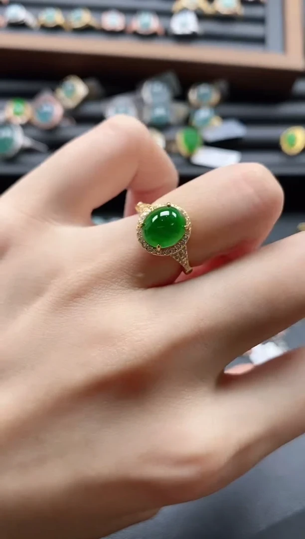 【闪购商品】翡翠戒指银S925镶嵌51151