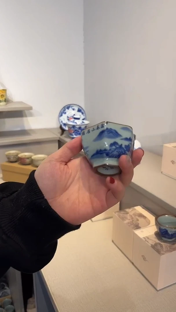 景德镇高温瓷六方杯2