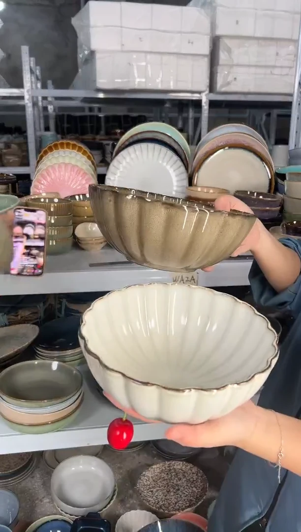 陶瓷外贸尾货瑕疵满20包邮X2面碗