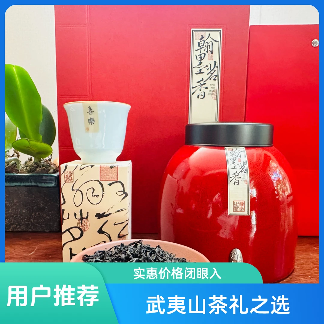 翰墨茗香武夷山正山小众源头正宗小种红茶礼盒礼品送长辈带主人杯
