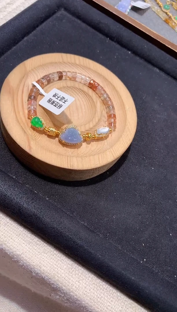 银S925镶嵌手串翡翠手串