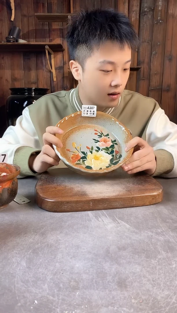 碗107瑕，手工手绘，超值陶瓷