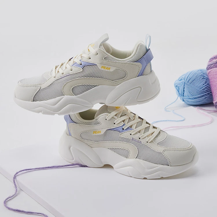 Peak/匹克魔弹科技女鞋夏季透气网面跑步鞋女厚底百搭时尚休闲鞋