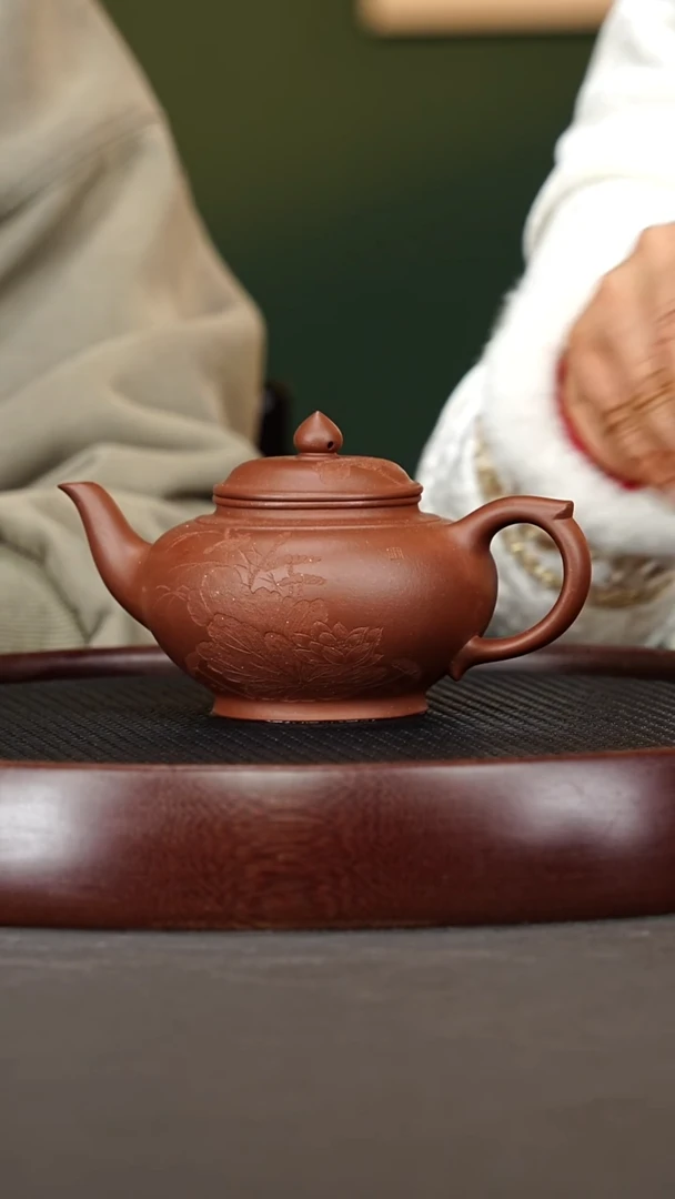 茶壶紫砂109张彩萍 笑樱紫檀泥380cc