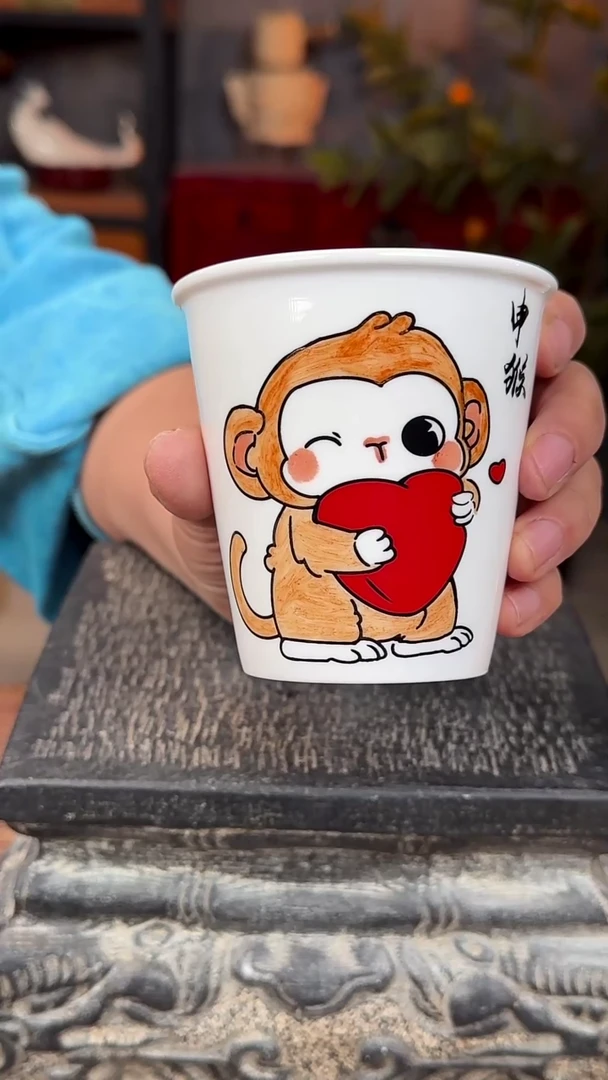 【闪购商品】摆件手工釉上彩可乐杯