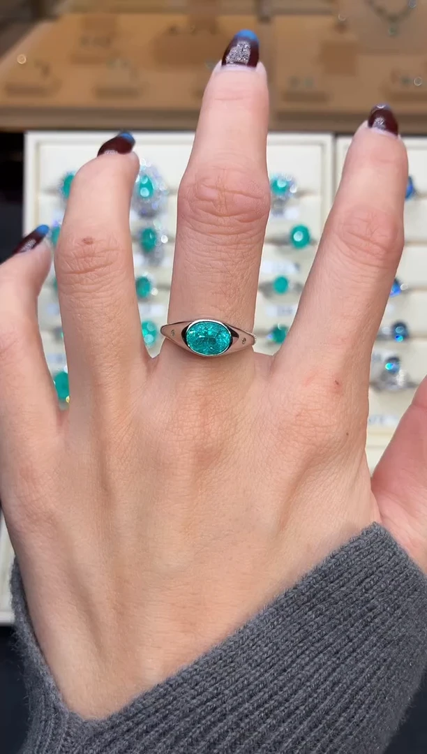 银S925镶嵌戒指碧玺00000