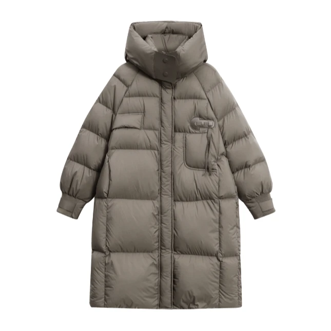 冬季长款连帽外套休闲百搭时尚保暖羽绒服520