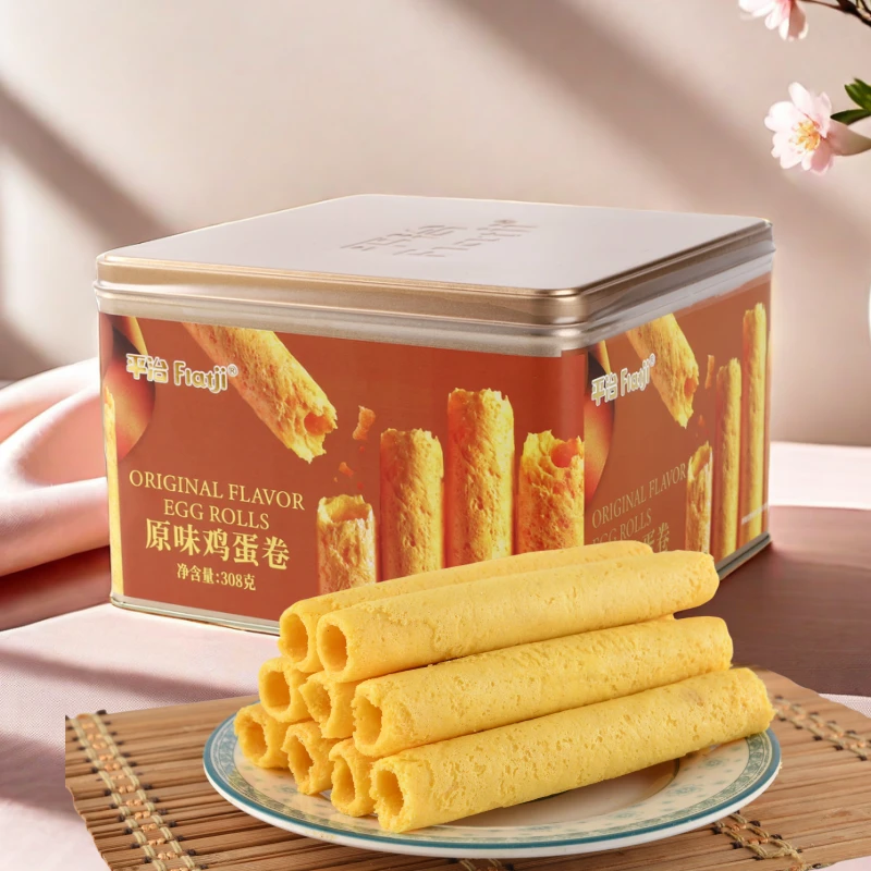 【漠叔专属】平治松化鸡蛋卷酥好吃鸡蛋卷年货手信送礼罐装308g