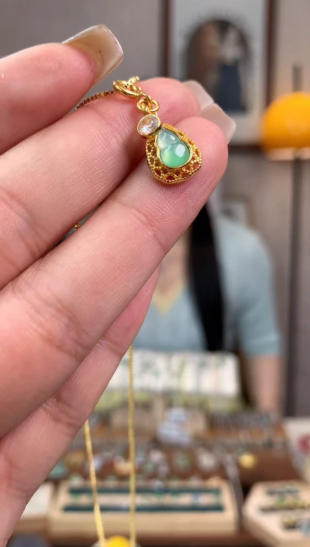 翡翠银S925镶嵌吊坠(不含链)吊坠