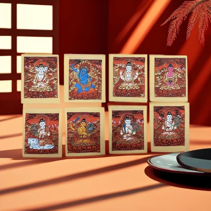 红唐八大守护 师傅手绘唐卡 唐卡