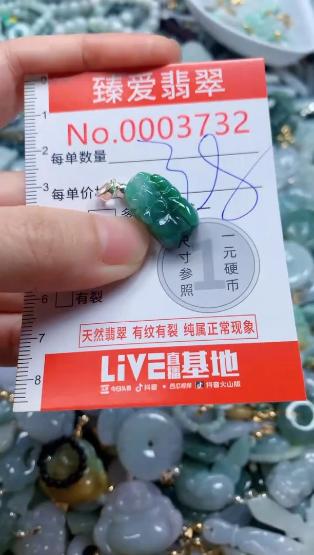 翡翠未镶嵌吊坠(不含链)3732