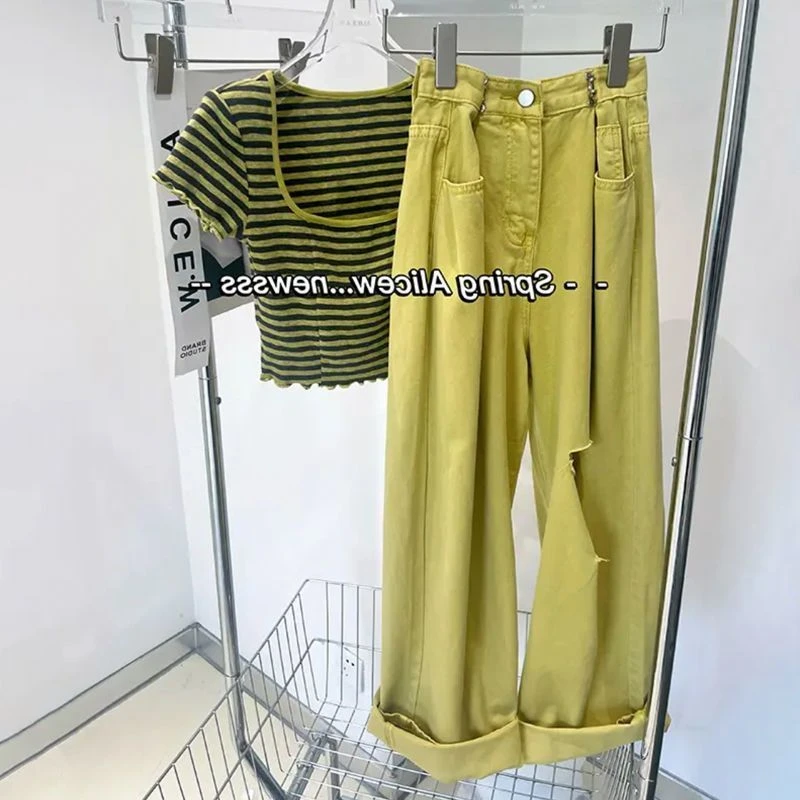 2025夏季一整套装新款个性流行淑女风上衣搭显瘦百搭休闲裤两件套