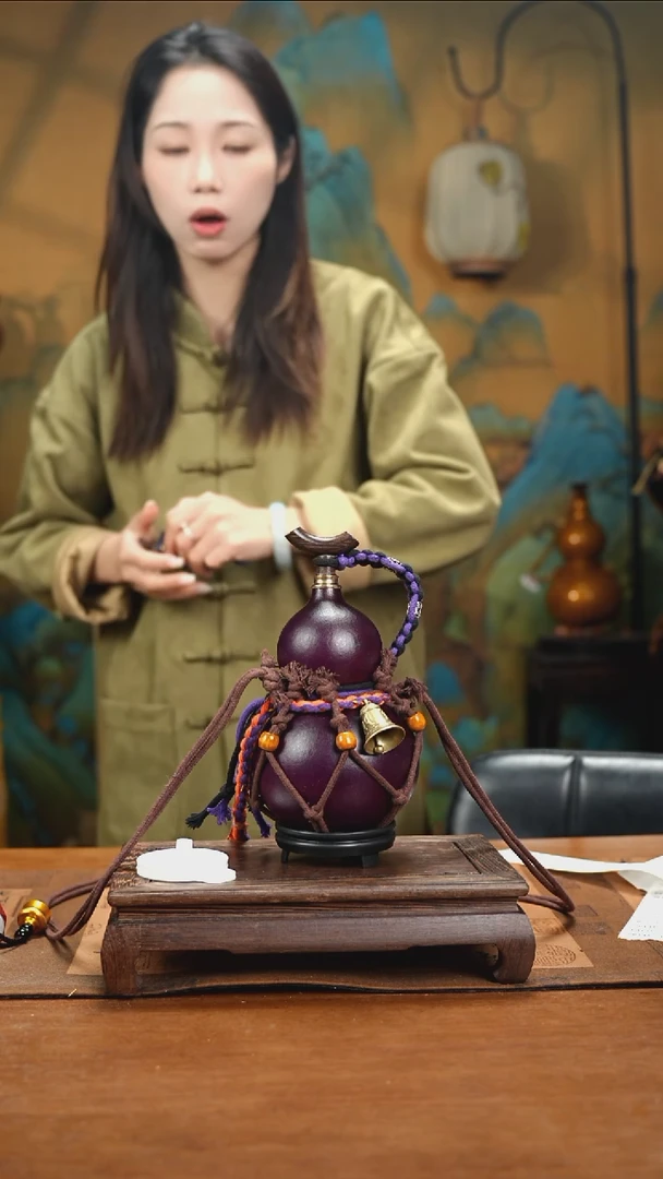 YF069复古网兜款天然酒葫芦（一物一拍）