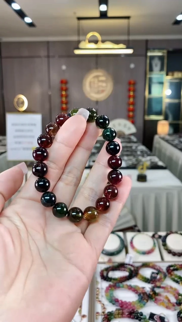 【闪购商品】碧玺单圈手串10mm+未镶嵌（多样性发一条）hon